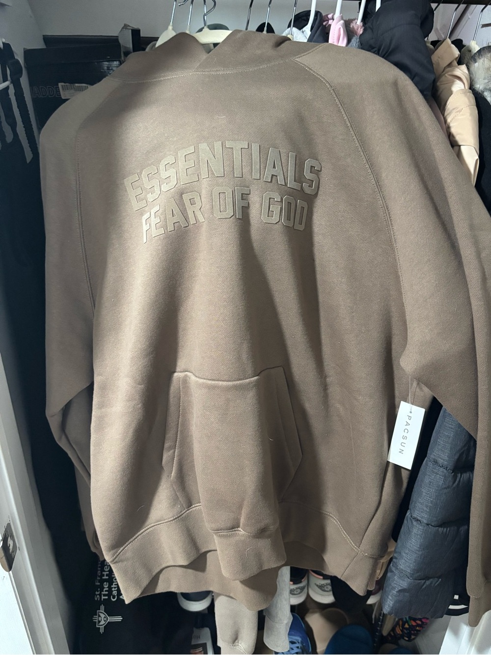 Fear of God Essentials Crewneck Sweatshirt in Wood Colorway size large